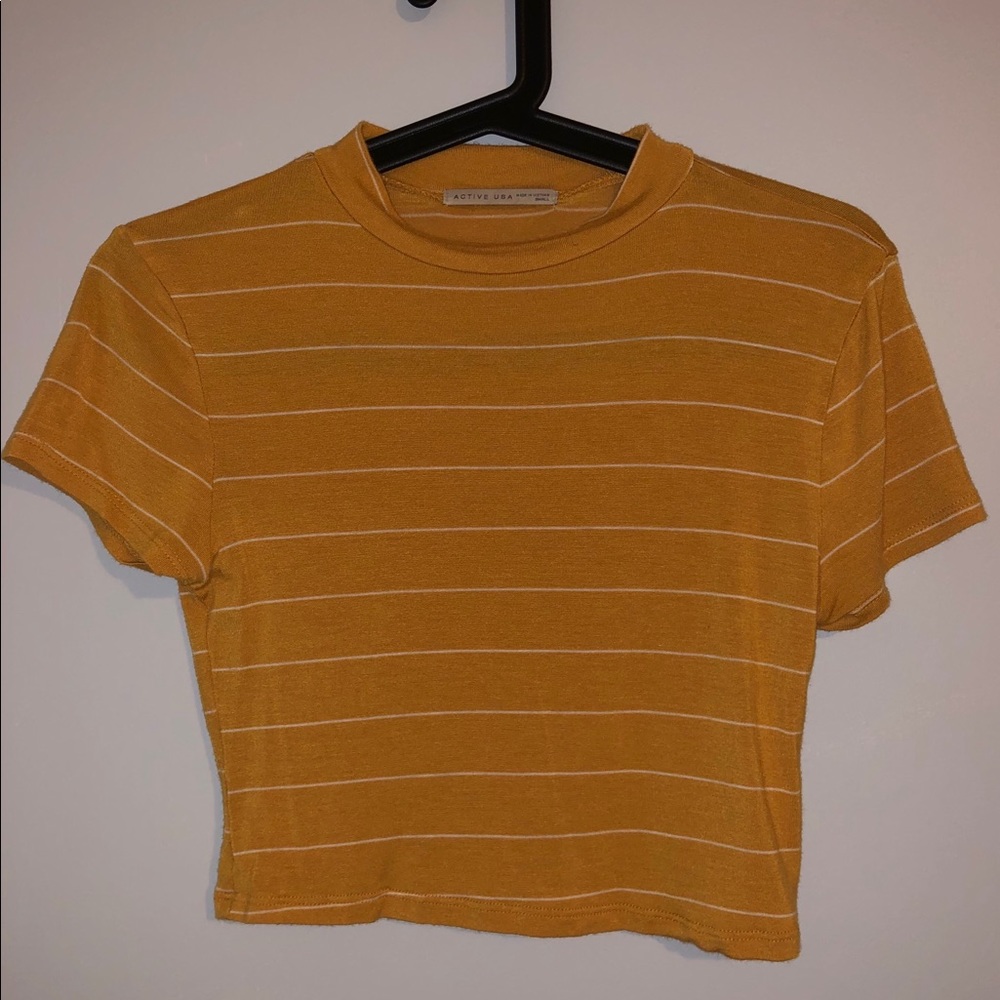 Active USA yellow crop top